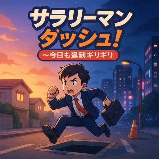 サラリーマンダッシュ｜通勤が命がけ！全3ステージを駆け抜ける横スクロールランゲーム