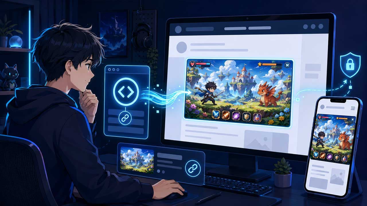 ホームページやブログにゲームを掲載する