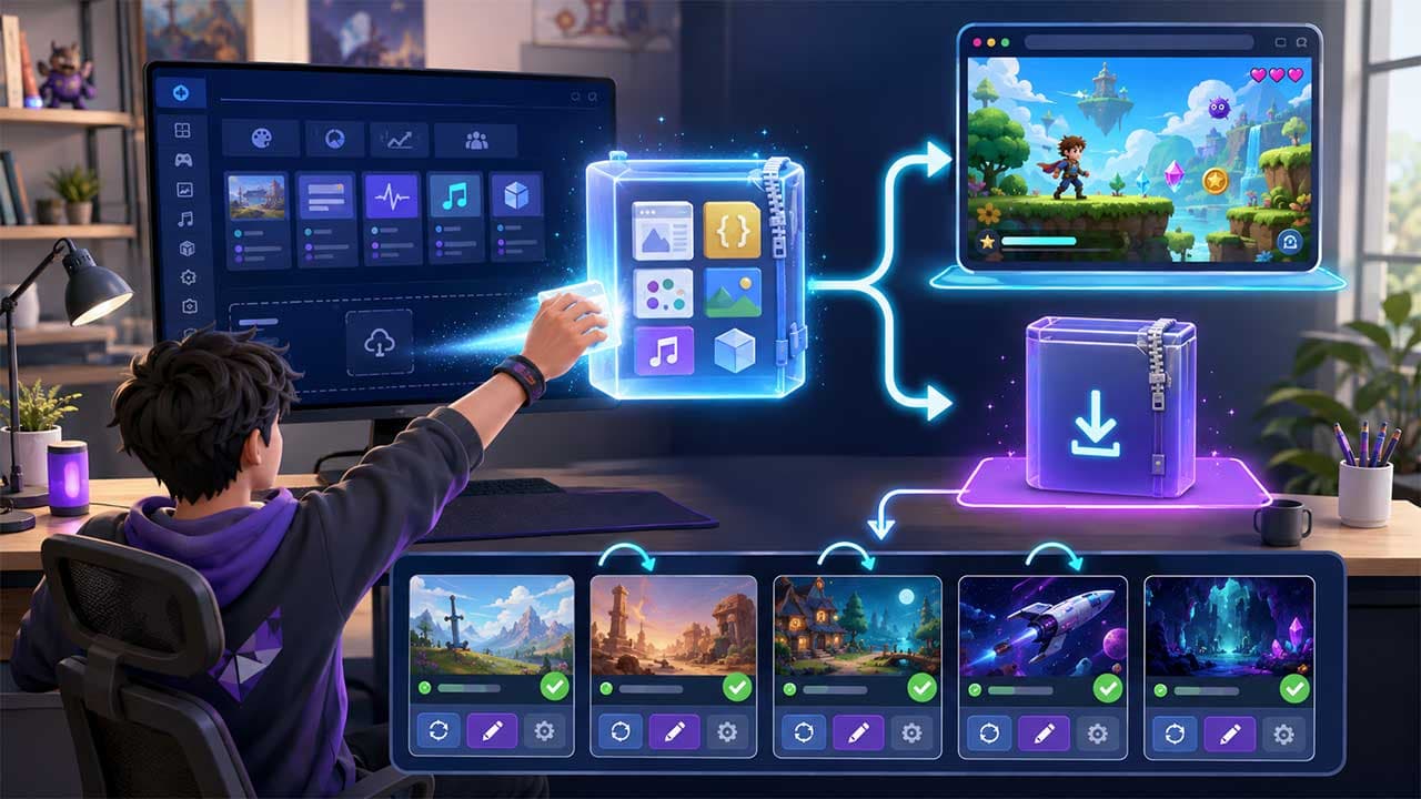 作品アップロードでゲームを登録・管理する方法